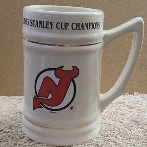 New Jersey Devils 2003 Stanley Cup Champions Beer Stein Mug NJ Ceramic